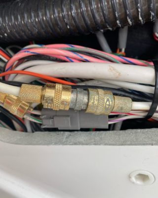 This connection is on a brand new yacht. From the factory. If you want your electronics done right call us. 401-447-6827. #rcmarineelectric #electronics